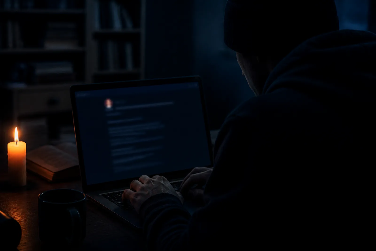 A person engaged in a private browsing session using DuckDuckGo on the Tor network.